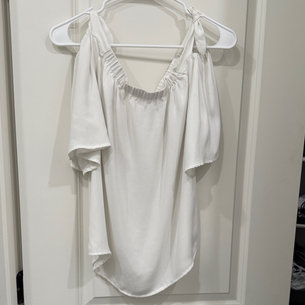 Naked Zebra White Off-Shoulder Blouse